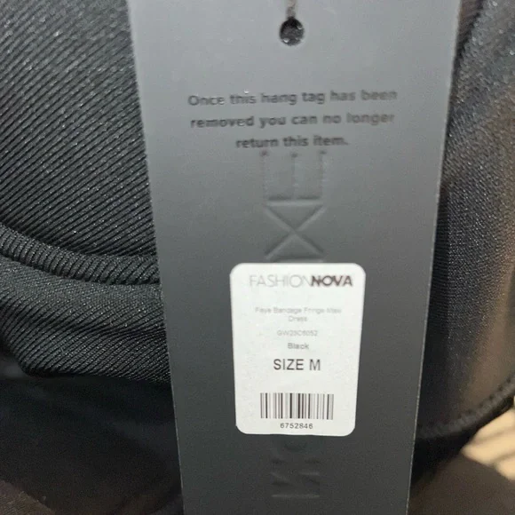 Fashion Nova Chic Black Fringe Backless Dress - Picture 5 of 8